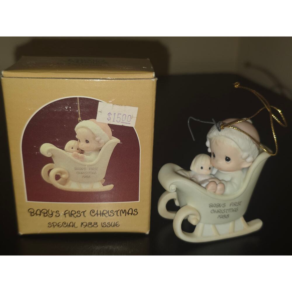 Precious Moments Baby’s First Christmas 1988 Ornament Enesco 520241